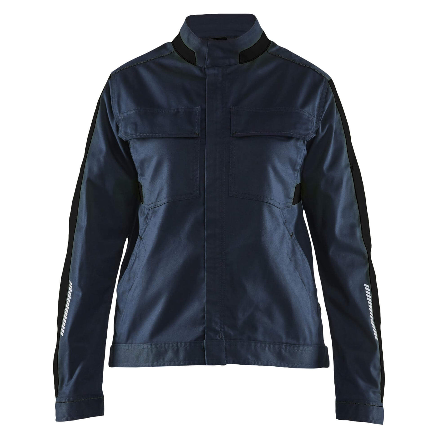 Blaklader 44431832 Womens Stretch Industry Jacket Dark Navy Blue/Black Main #colour_dark-navy-blue-black