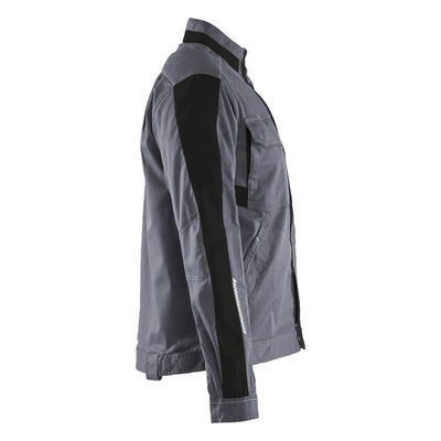 Blaklader 44431832 Womens Stretch Industry Jacket Mid Grey/Black Right #colour_mid-grey-black