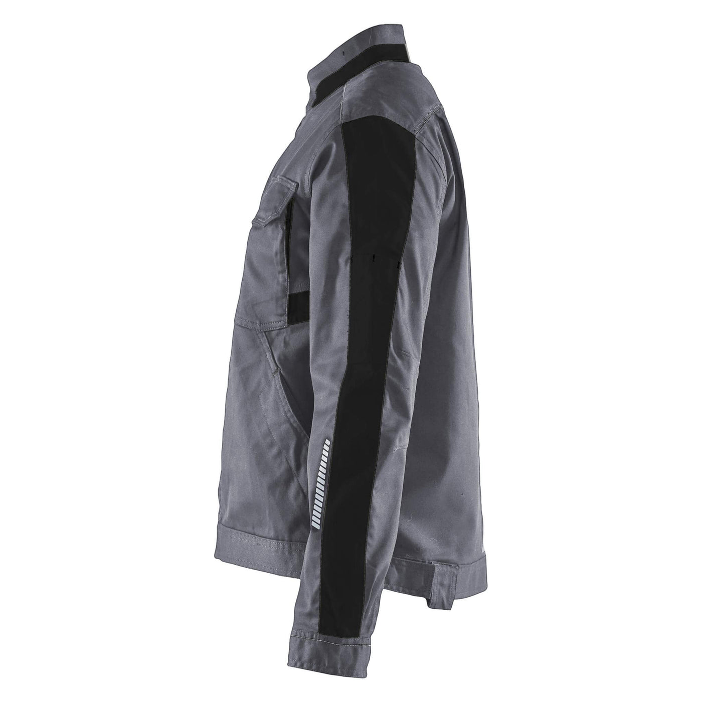 Blaklader 44431832 Womens Stretch Industry Jacket Mid Grey/Black Left #colour_mid-grey-black