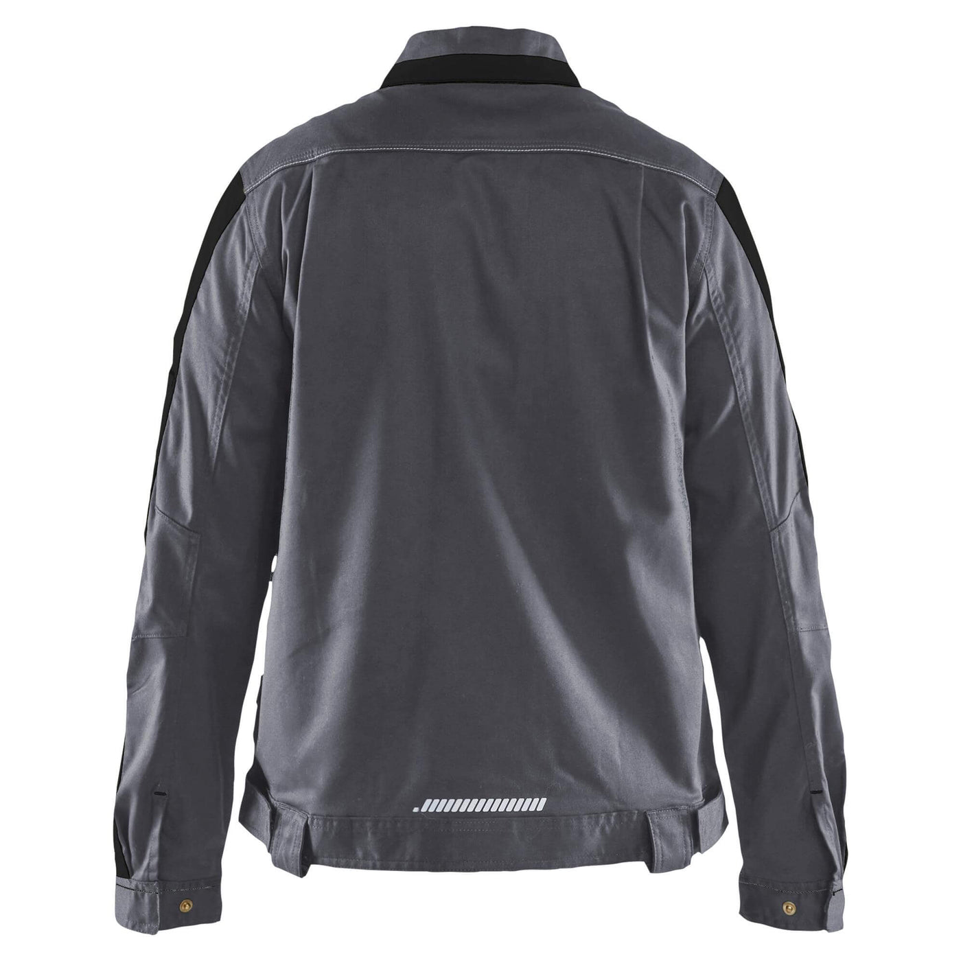 Blaklader 44431832 Womens Stretch Industry Jacket Mid Grey/Black Rear #colour_mid-grey-black