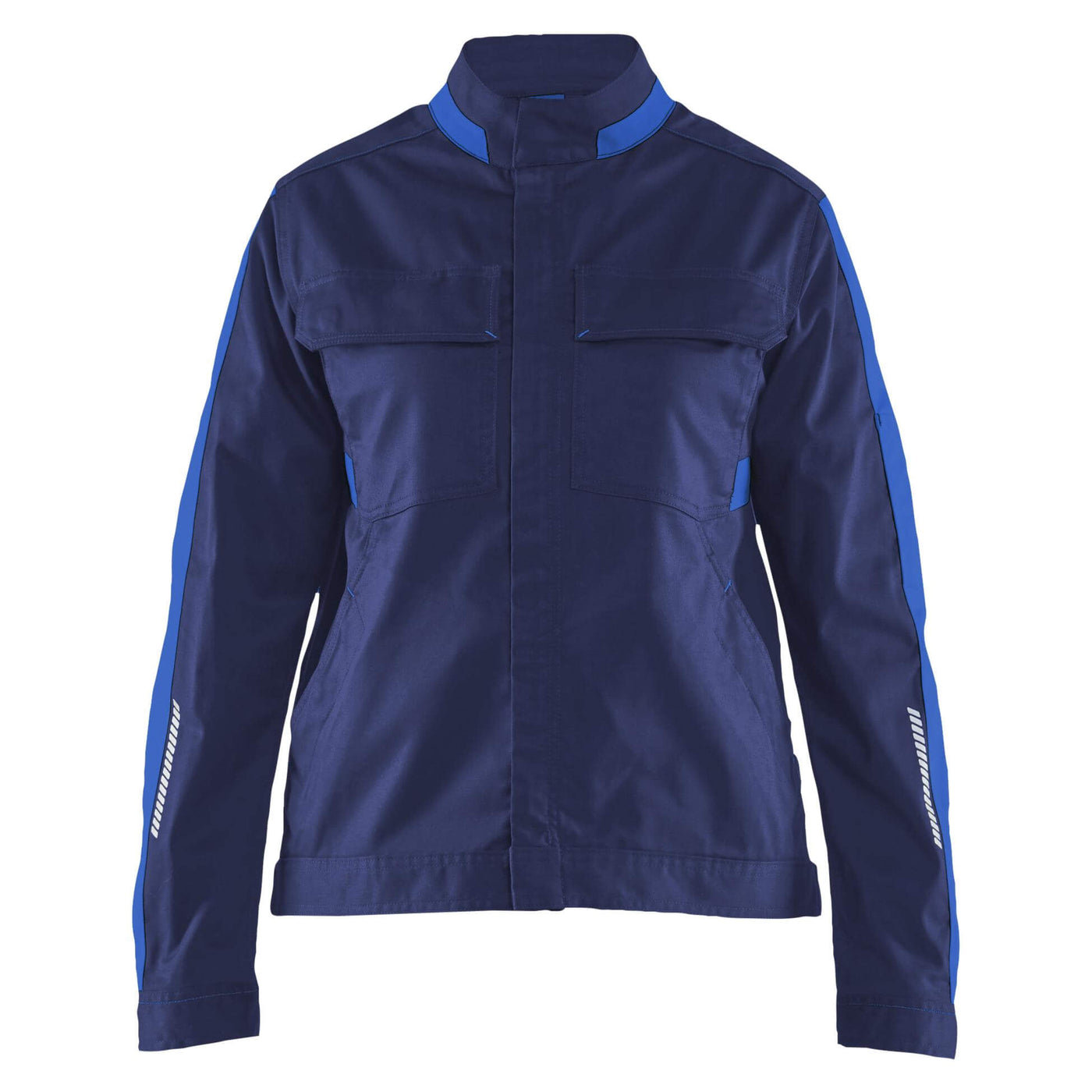 Blaklader 44431832 Womens Stretch Industry Jacket Navy Blue/Cornflower Blue Main #colour_navy-blue-cornflower-blue