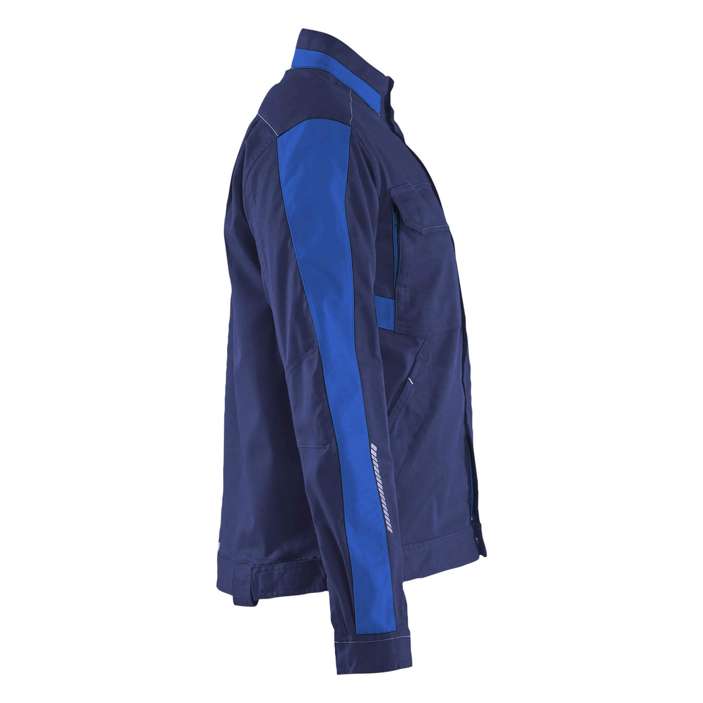 Blaklader 44431832 Womens Stretch Industry Jacket Navy Blue/Cornflower Blue Right #colour_navy-blue-cornflower-blue