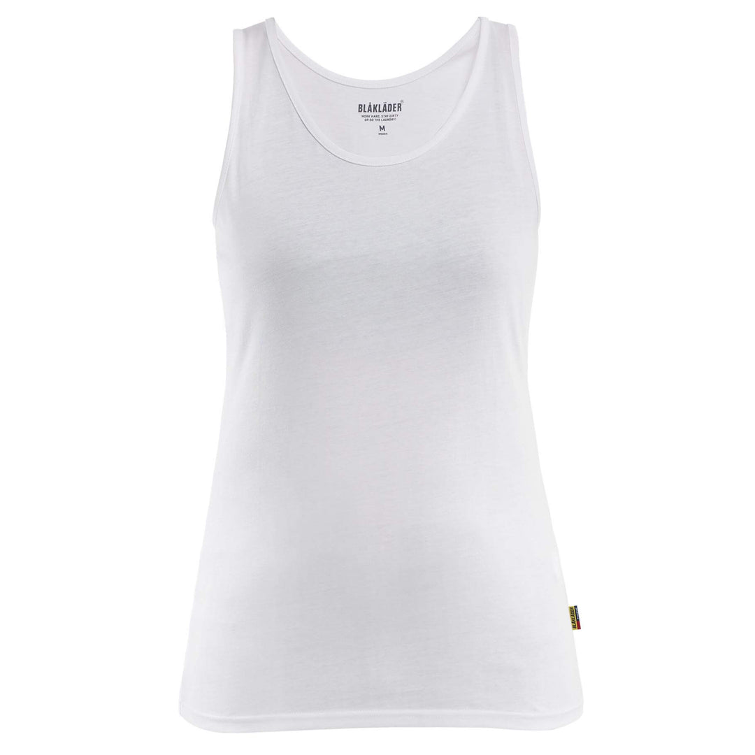 Blaklader 35121029 Womens Tank Top Vest White Main #colour_white