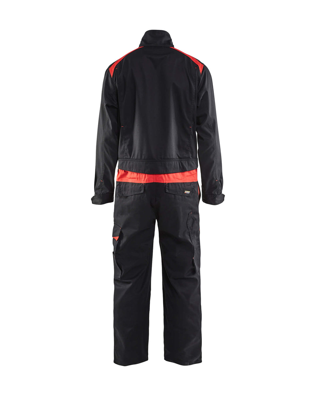 Blaklader 60541800 Workwear Industry Overalls Black/Red Rear #colour_black-red