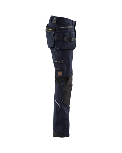 Blaklader X1900 4-Way-Stretch Trousers 19981644 Dark Navy Blue/Black Right #colour_dark-navy-blue-black