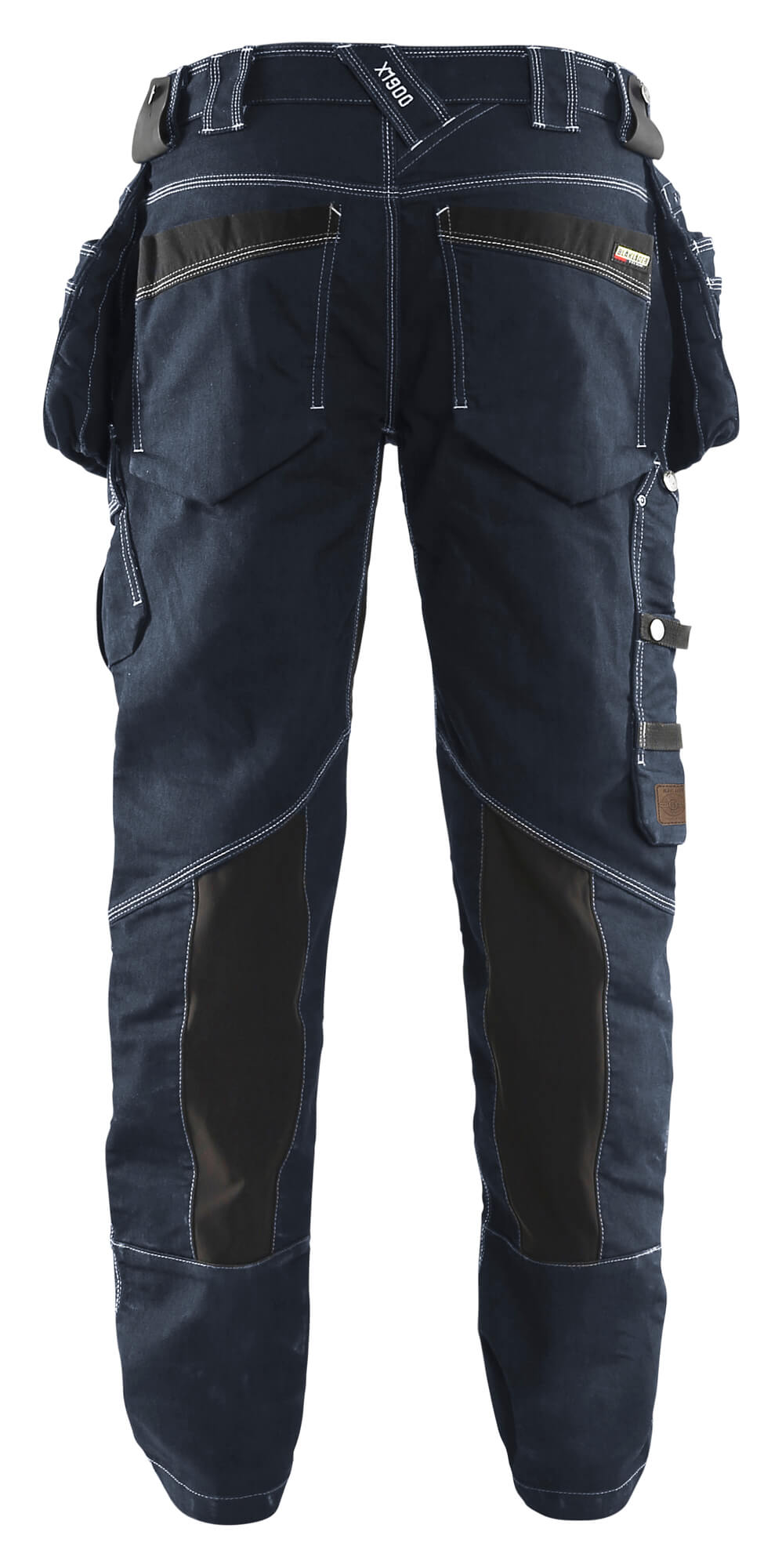 Blaklader X1900 Stretch Trousers 19901141 Navy Blue/Black Rear #colour_navy-blue-black