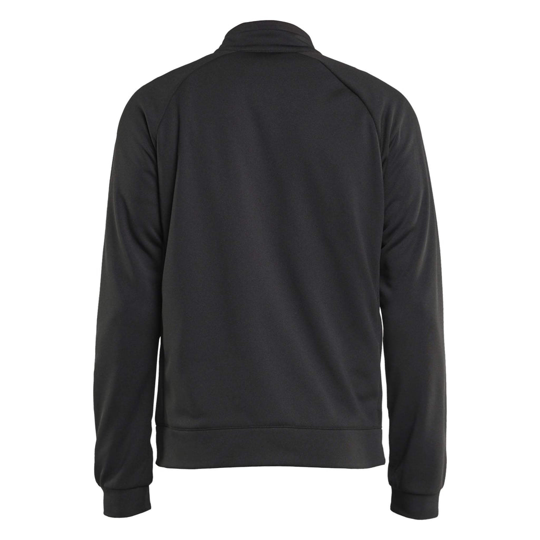 Blaklader 34182526 Zip Hybrid Sweatshirt Jacket Black/Dark Grey Rear #colour_black-dark-grey