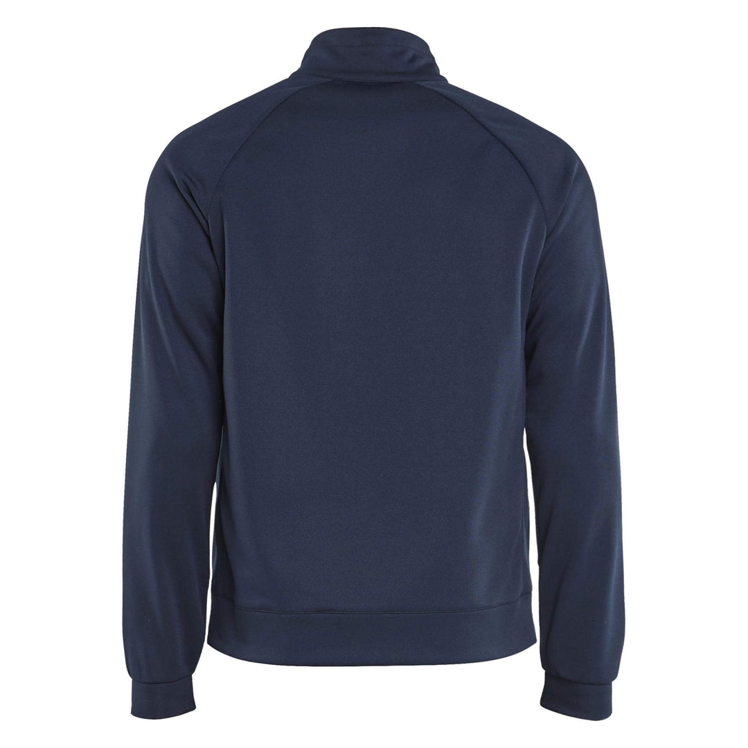 Blaklader 34182526 Zip Hybrid Sweatshirt Jacket Dark Navy Blue/Black Rear #colour_dark-navy-blue-black