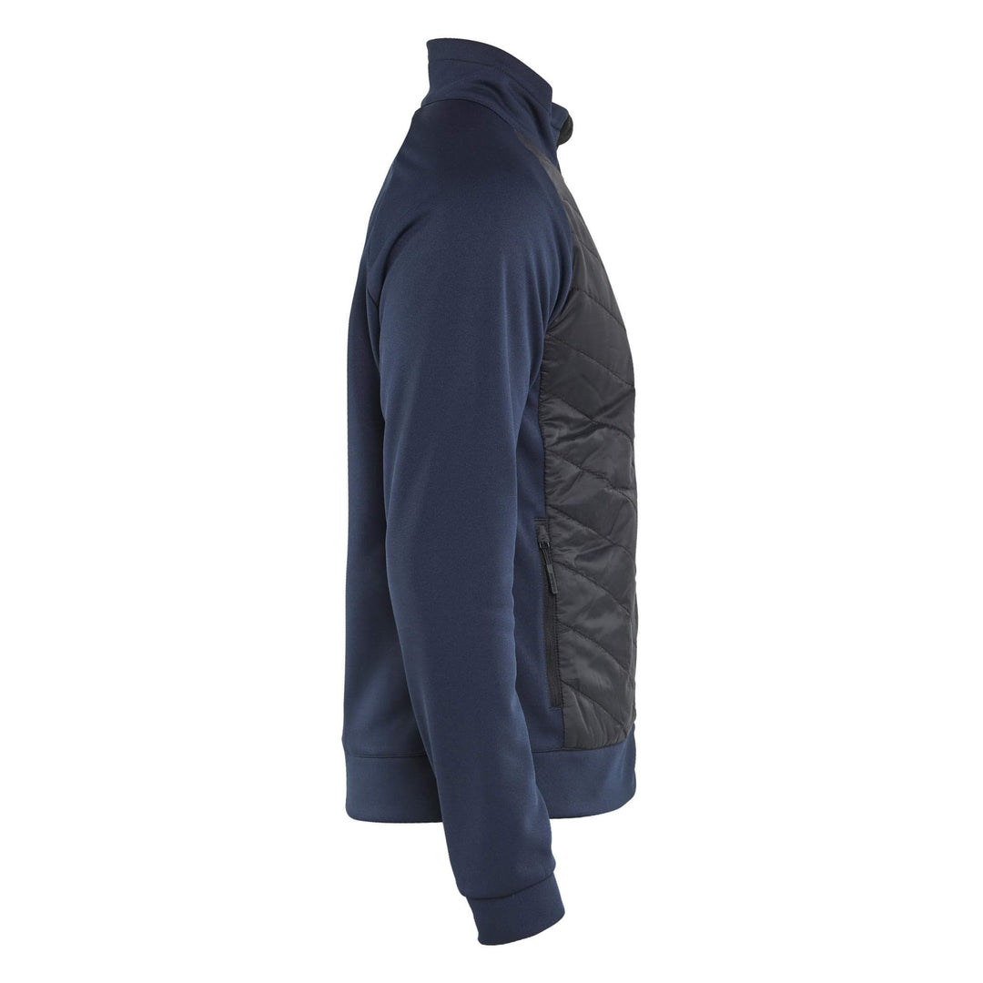 Blaklader 34182526 Zip Hybrid Sweatshirt Jacket Dark Navy Blue/Black Right #colour_dark-navy-blue-black