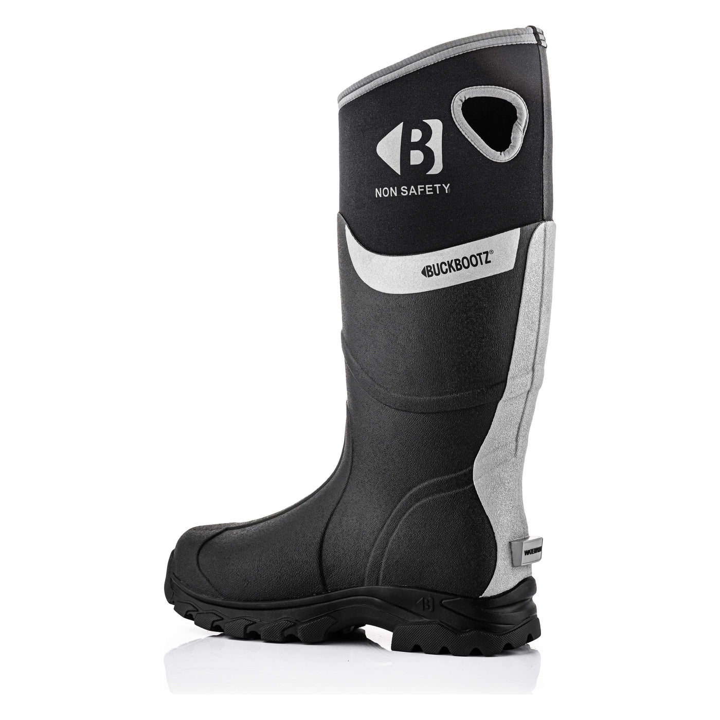 Buckbootz BBZ WALKERZ Non-Safety Lightweight Neoprene Wellington Boots Black 2#colour_black