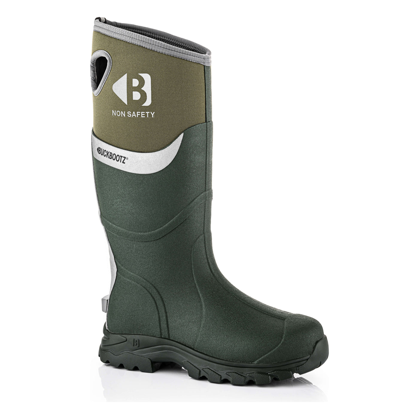 Buckbootz BBZ WALKERZ Non-Safety Lightweight Neoprene Wellington Boots Green 1#colour_green