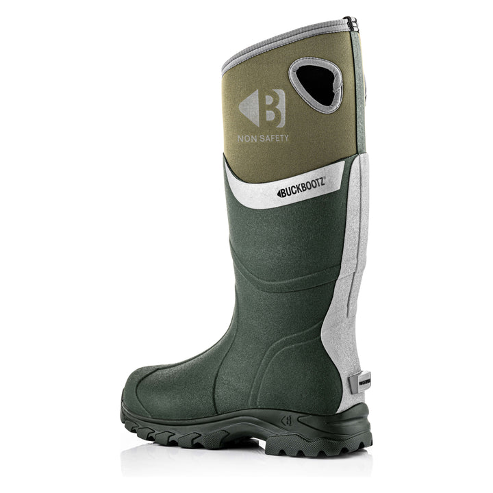 Buckbootz BBZ WALKERZ Non-Safety Lightweight Neoprene Wellington Boots Green 2#colour_green