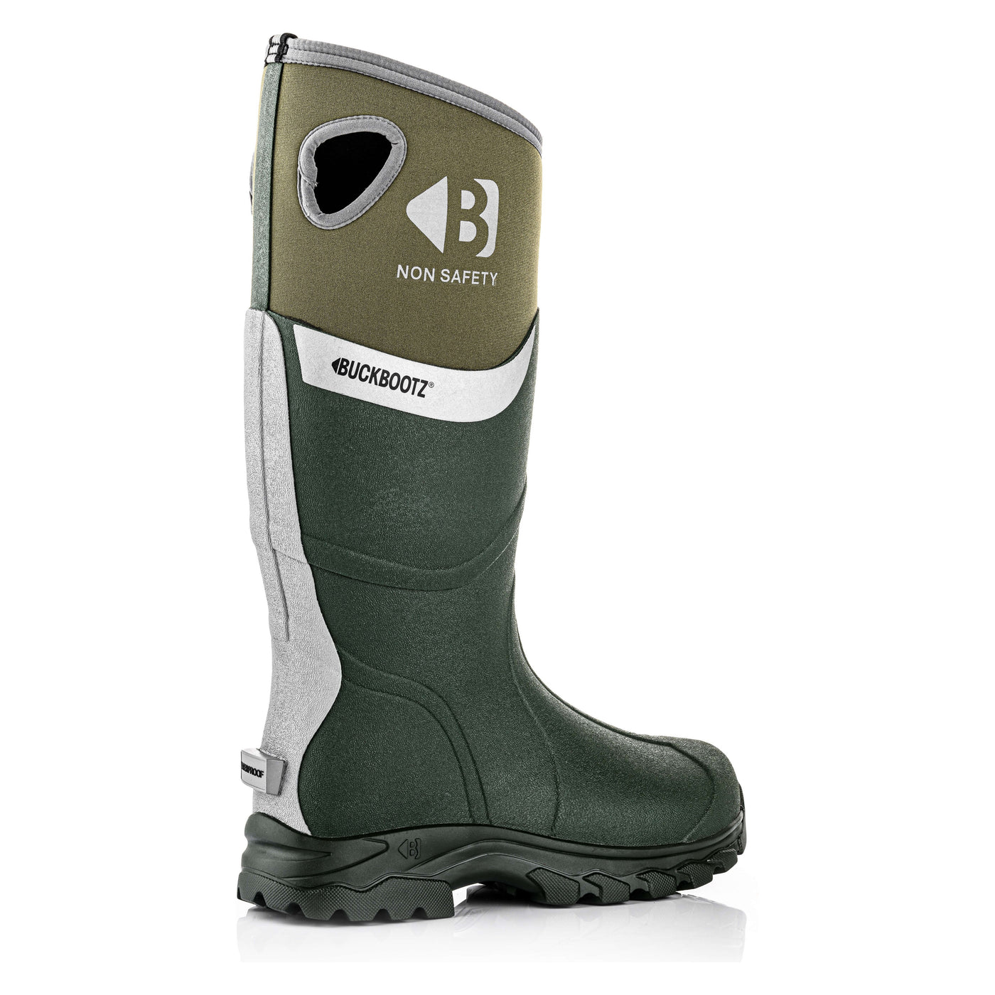 Buckbootz BBZ WALKERZ Non-Safety Lightweight Neoprene Wellington Boots Green 3#colour_green