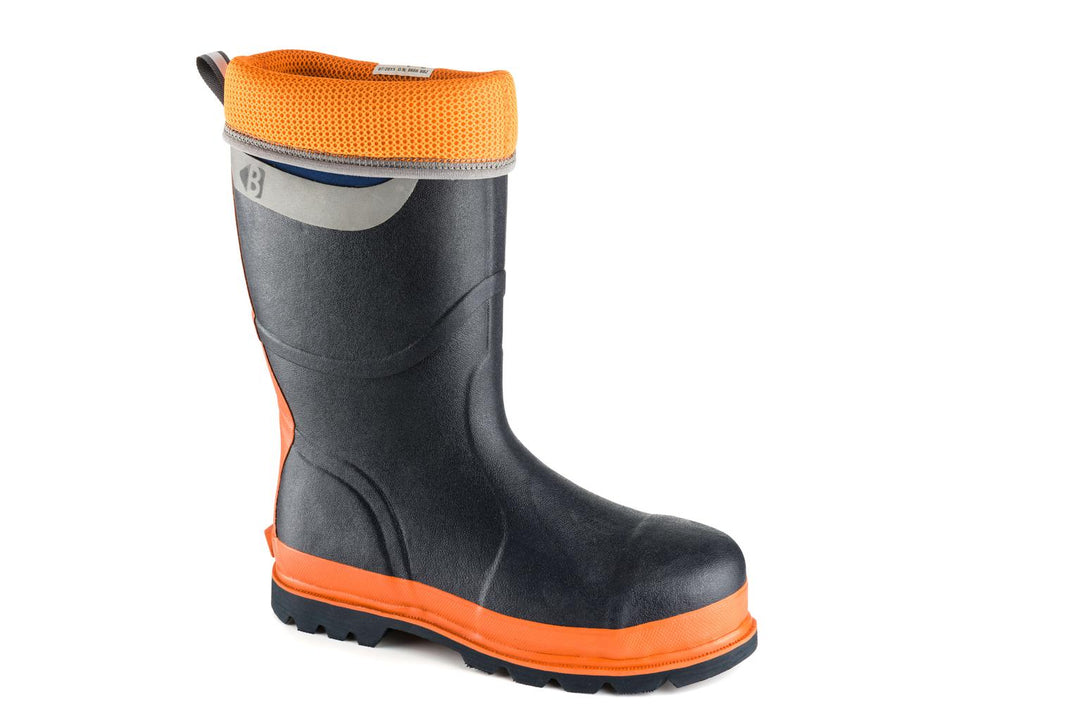 Buckler Boots BBZ6000 Safety Wellies Neoprene & Rubber Insulated Buckbootz Blue/Orange Image 3#colour_blue-orange