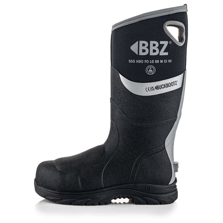 Buckbootz BBZ9000 Safety Wellington Boots S5 Neoprene &amp; Rubber Insulated Buckler Boots Black 2