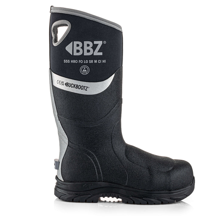 Buckbootz BBZ9000 Safety Wellington Boots S5 Neoprene &amp; Rubber Insulated Buckler Boots Black 4
