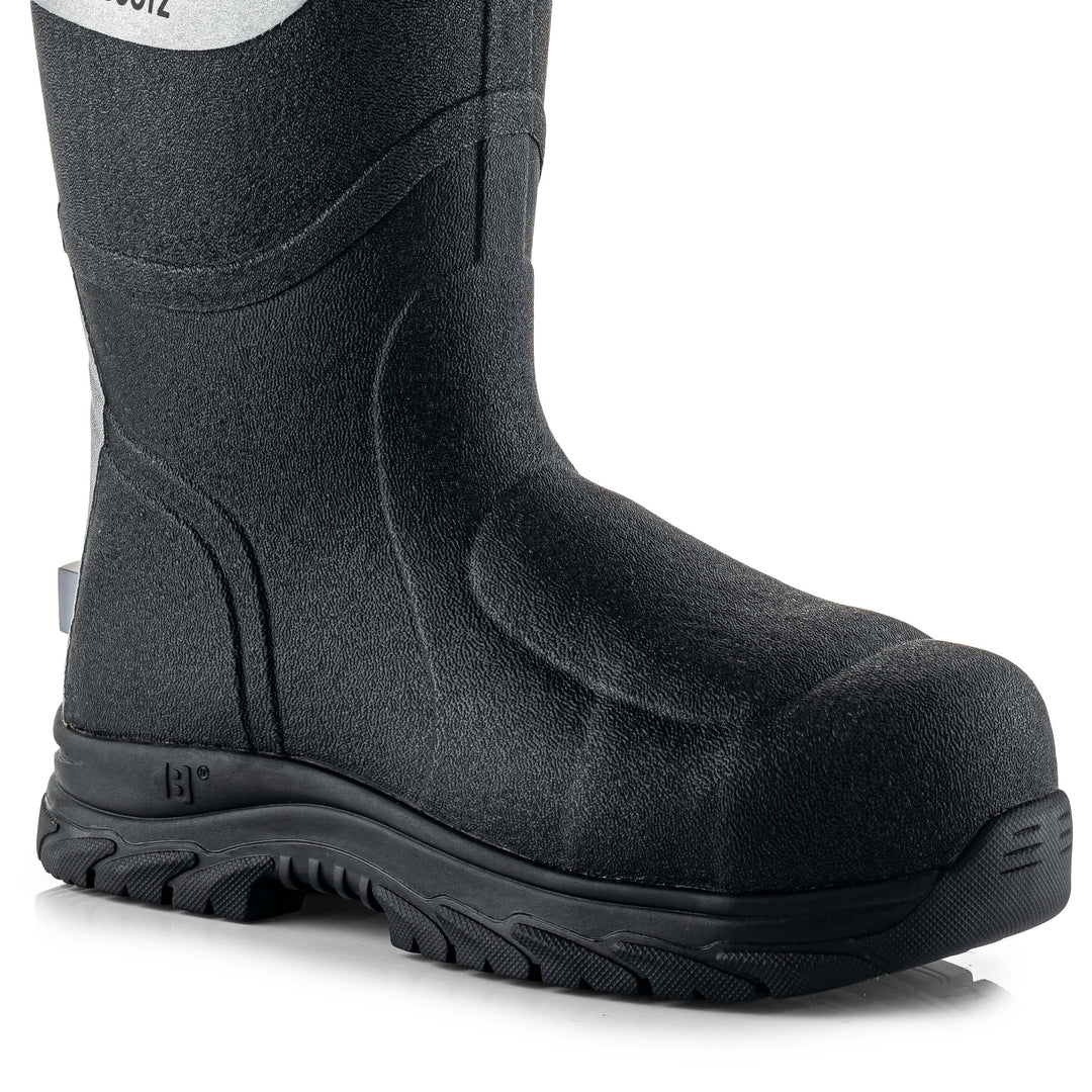 Buckbootz BBZ9000 Safety Wellington Boots S5 Neoprene &amp; Rubber Insulated Buckler Boots Black 7