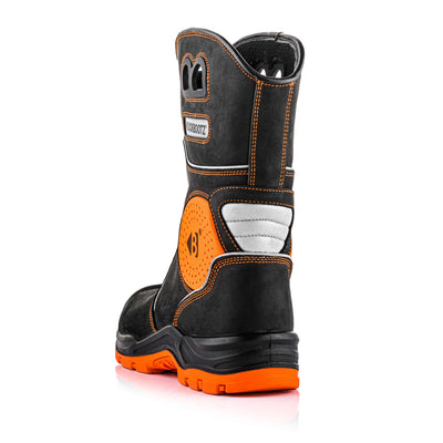 Buckbootz BVIZ5 Composite Toe Cap Hi-Vis Buckler Safety Rigger Boots Black/Hi-Vis Orange 2#colour_black-hi-vis-orange