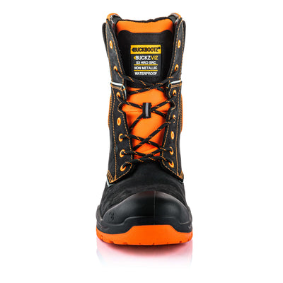 Buckbootz BVIZ6 High Leg S7S Hi Vis Lightweight Buckler Safety Boots Black/Hi-Vis Orange 3#colour_black-hi-vis-orange