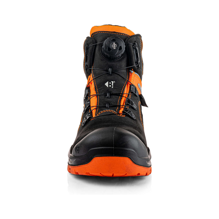 Buckbootz BVIZ7 Hi Vis S7S Safety Boots Waterproof Buckler Boots Black/Hi-Vis Orange 7#colour_black-hi-vis-orange