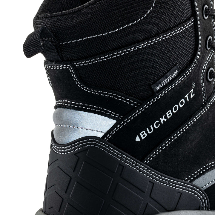 Buckbootz Tradez Blastz Black S7S Safety Lightweight  High Leg Waterproof Buckler Boots with Size Zip Black 7#colour_black