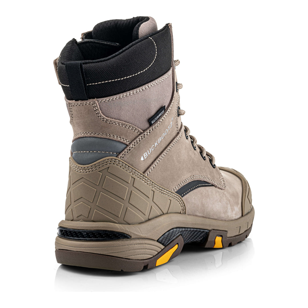 Buckbootz Tradez Blastz S7S Safety Lightweight  High Leg Waterproof Buckler Boots with Size Zip Stone 3#colour_stone