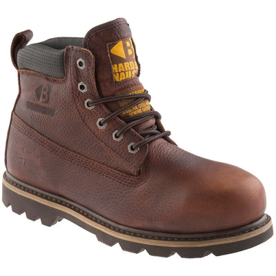 Buckbootz B750 Safety Boots Goodyear Welted Waterproof Buckler Boots main #colour_brown