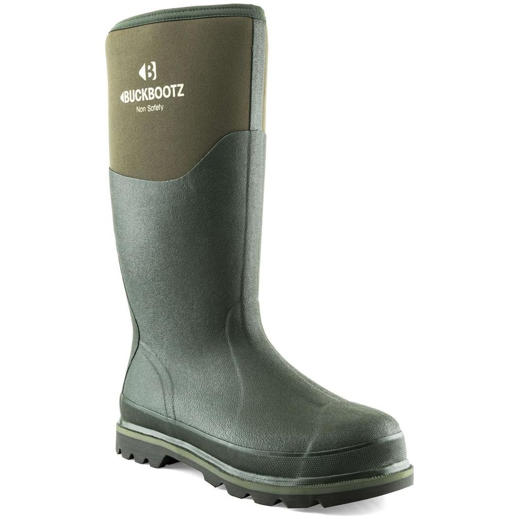 Buckler Boots BBZ5020 Non-Safety Wellies Green Neoprene Buckbootz Green Main