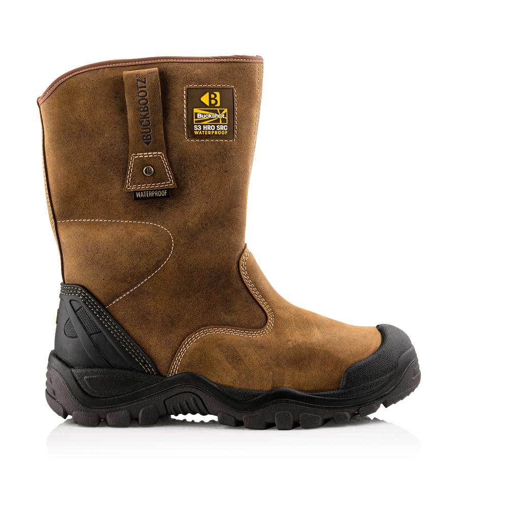 Buckler Boots BSH010 Safety Rigger Boots Brown Buckshot Buckbootz Brown Image 2#colour_brown