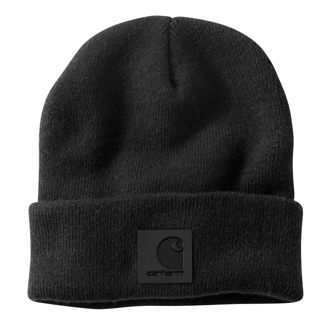 Carhartt Black Label Watch Hat Knit Beanie 101070 Black Front#colour_black