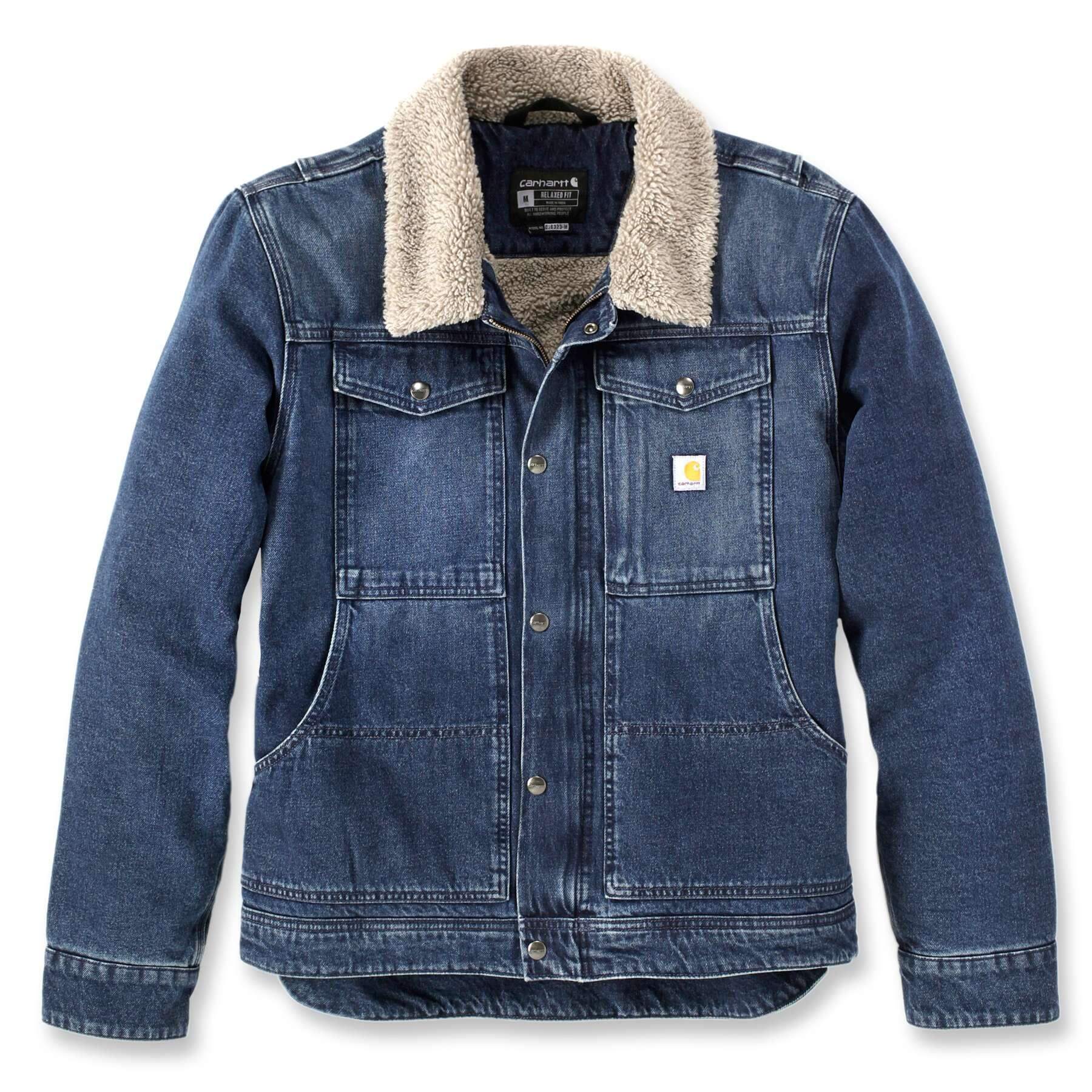 Carhartt Denim Sherpa-Lined Relaxed Fit Jacket 106323