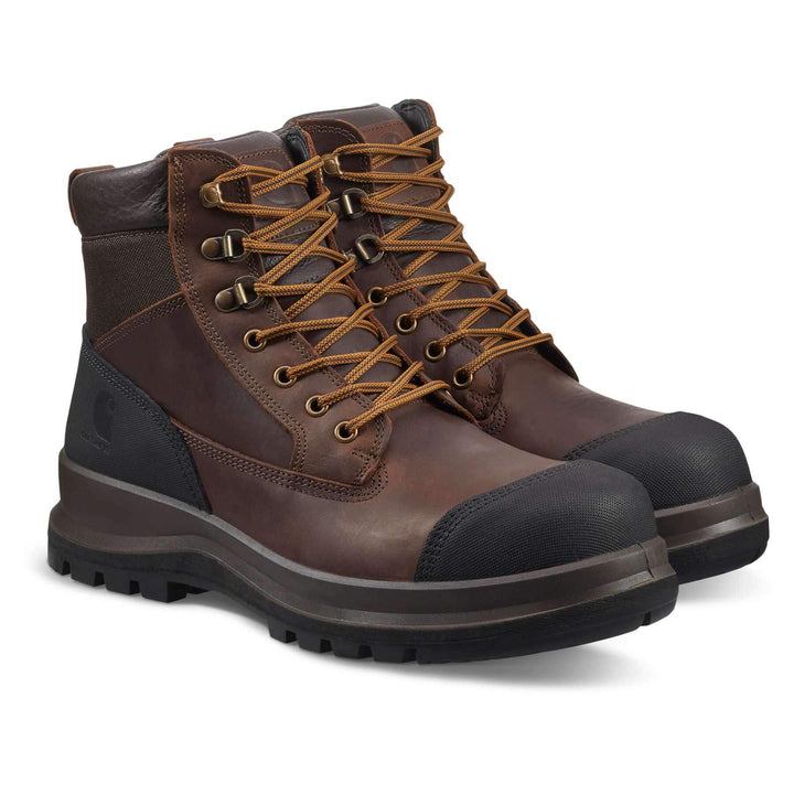 Carhartt Detroit 6 Inch S3 Work Boots F702903 Dark Brown Additional Image 2#colour_dark-brown