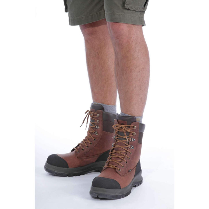 Carhartt Detroit 8 Inch S3 High Leg Work Boots F702905 Dark Brown Model#colour_dark-brown