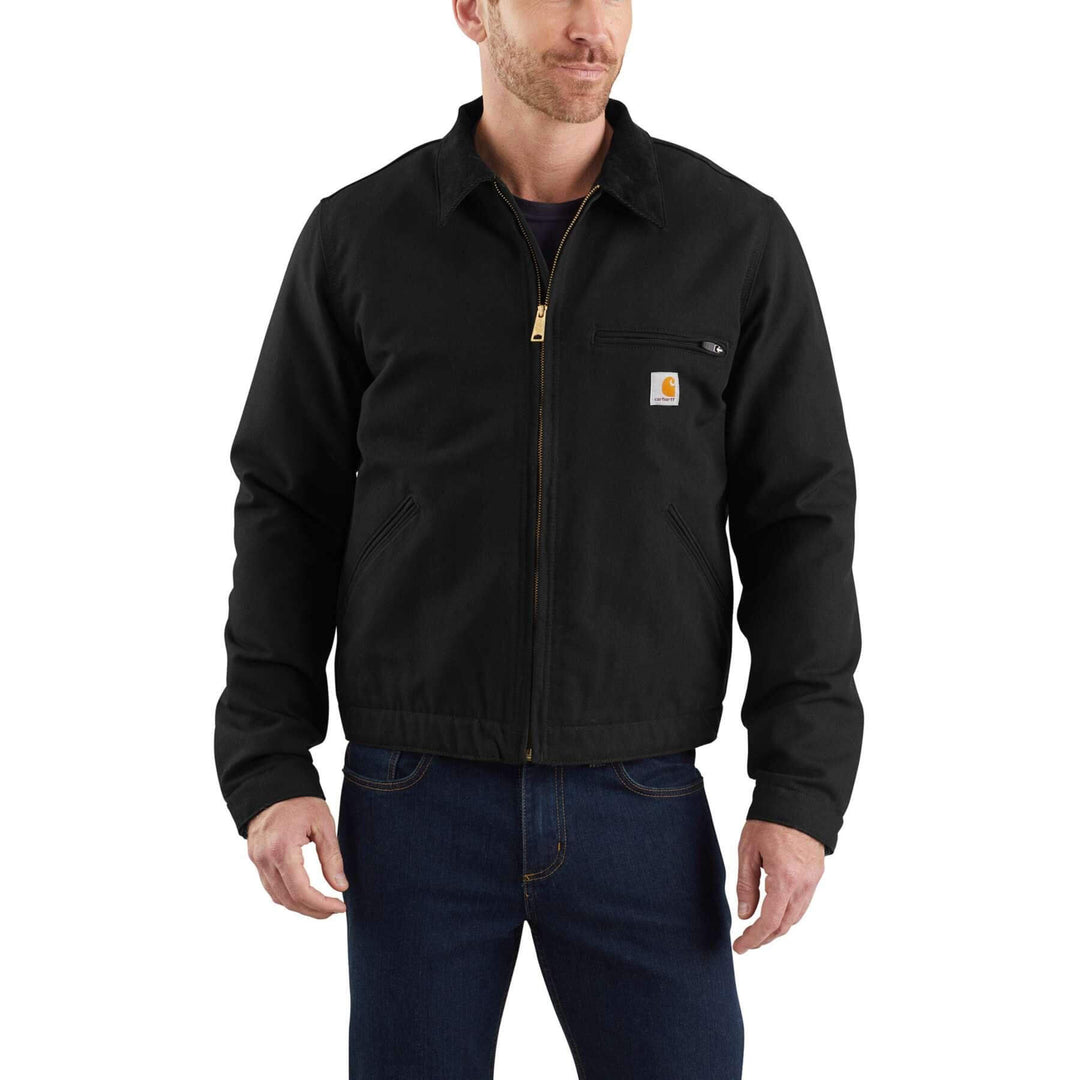 Carhartt Duck Detroit Blanket-Lined Jacket 103828 Black Model 1