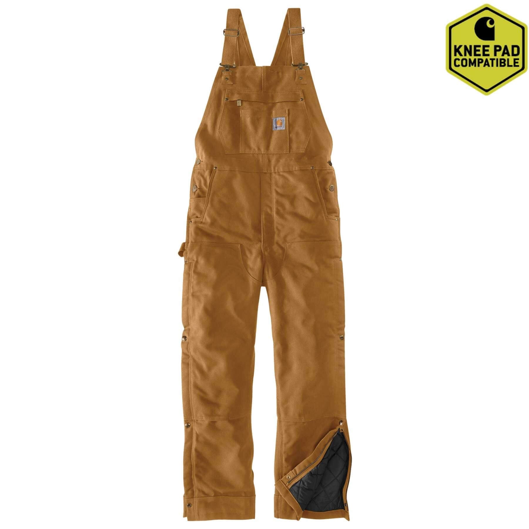 Carhartt Firm Duck Loose Fit Insulated Durable Canvas Bib Overalls