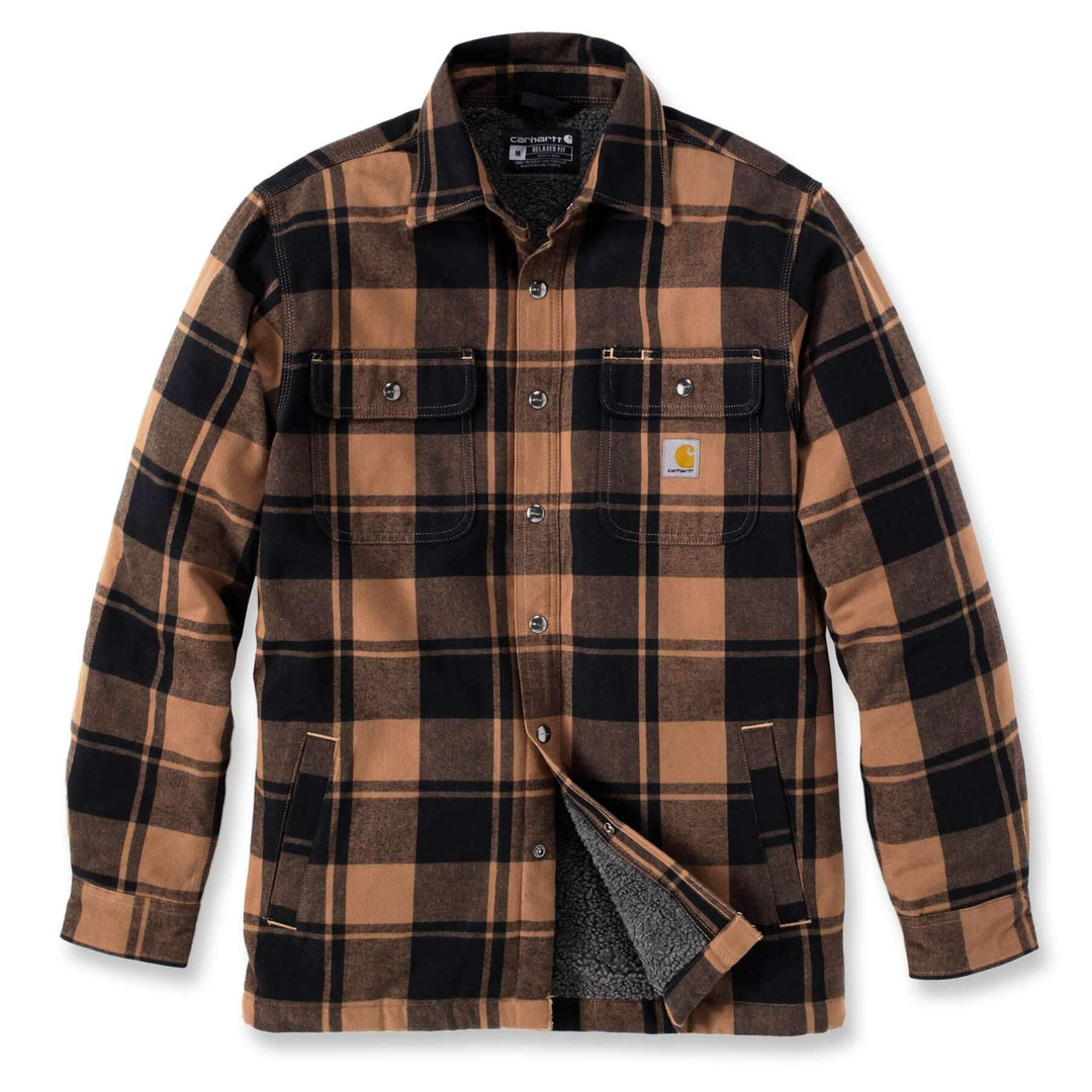 Carhartt Heavyweight Flannel Relaxed Fit Sherpa-Lined Shirt Jacket 105939