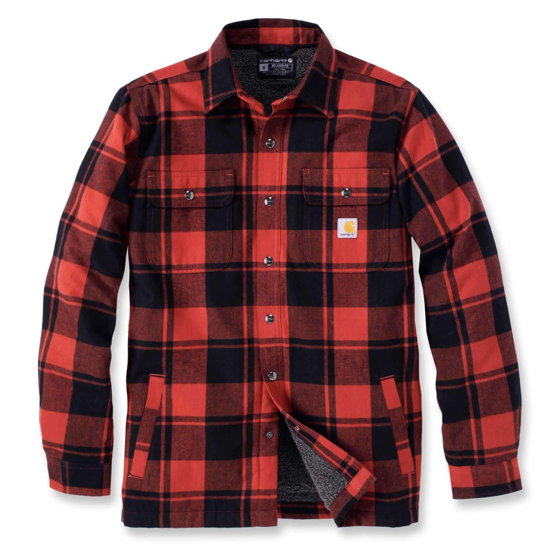 Carhartt Heavyweight Flannel Relaxed Fit Sherpa-Lined Shirt Jacket