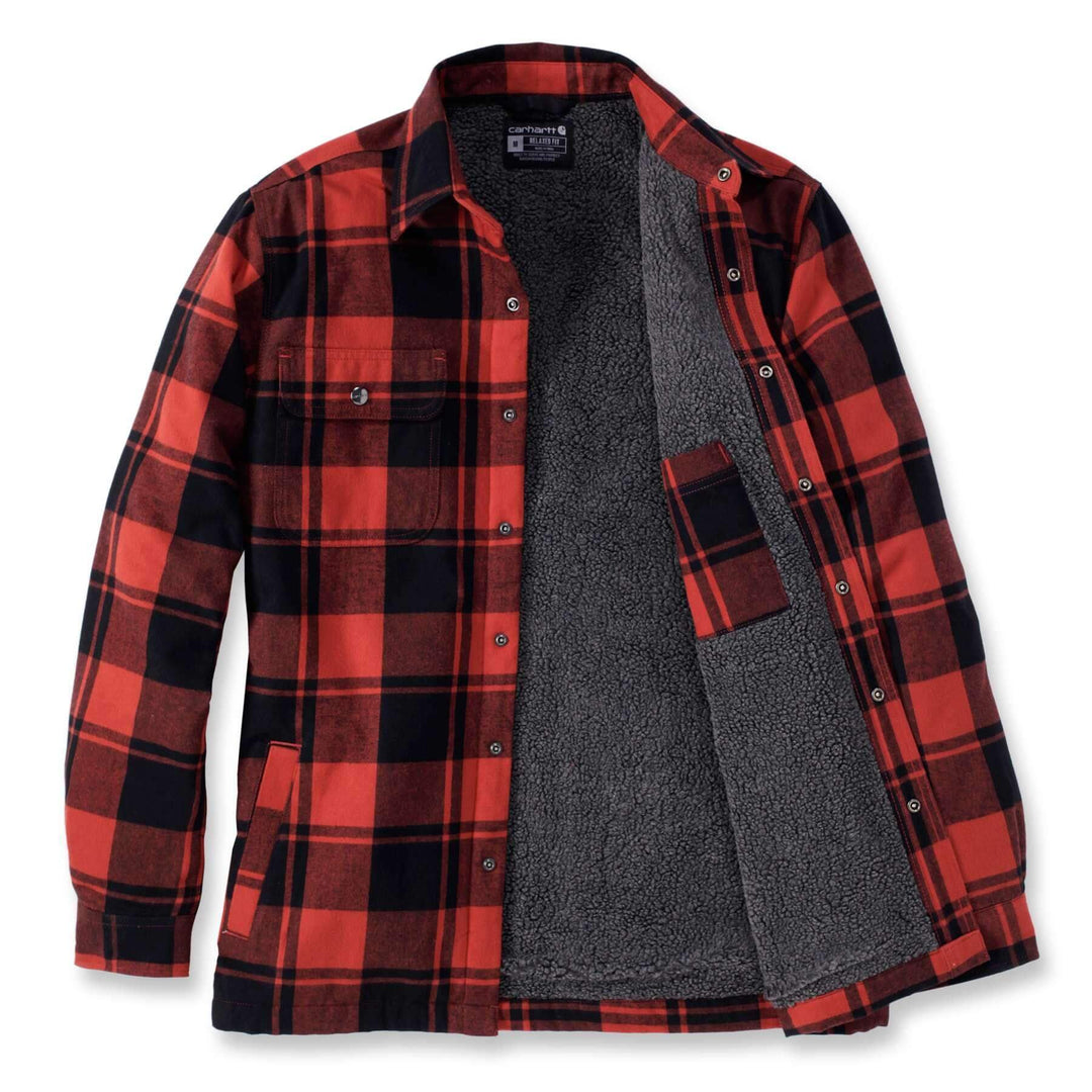 Carhartt Heavyweight Flannel Relaxed Fit Sherpa-Lined Shirt Jacket