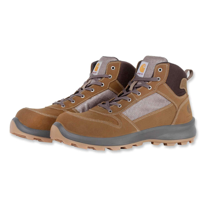 Carhartt Michigan S1P Sneaker Work Boots F700909 Carhartt Brown Back#colour_carhartt-brown