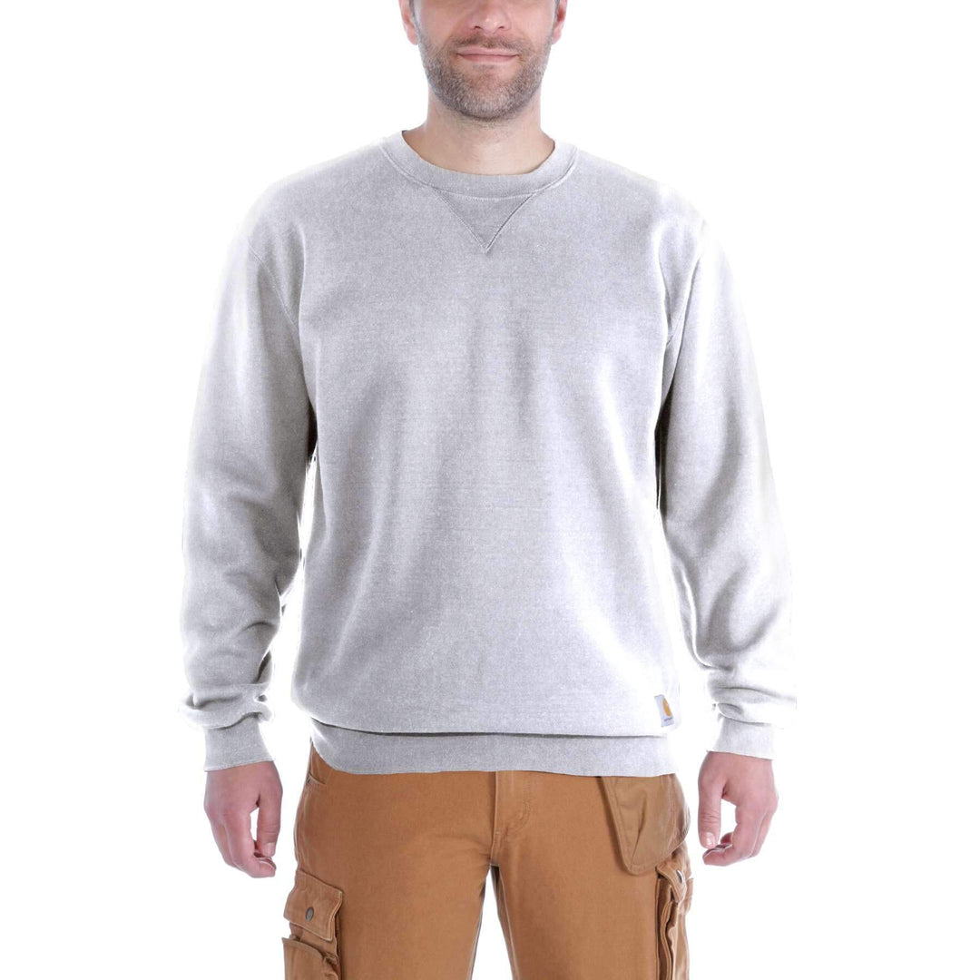 Carhartt Midweight Crewneck Sweatshirt K124 Heather Grey Model