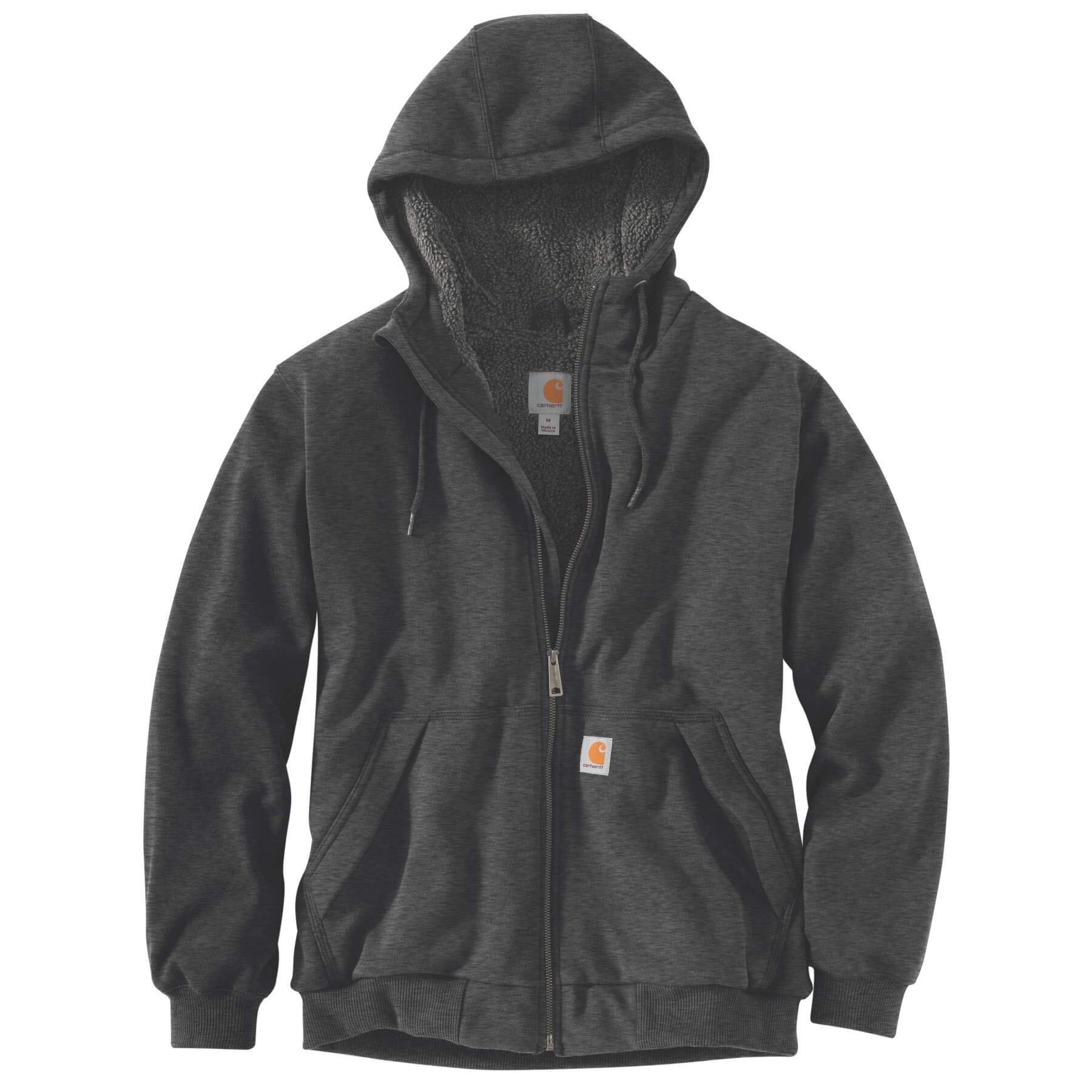 Fox Collection Sherpa Jacket Black & Orange Fox Collection Sherpa Jacket Black & Orange