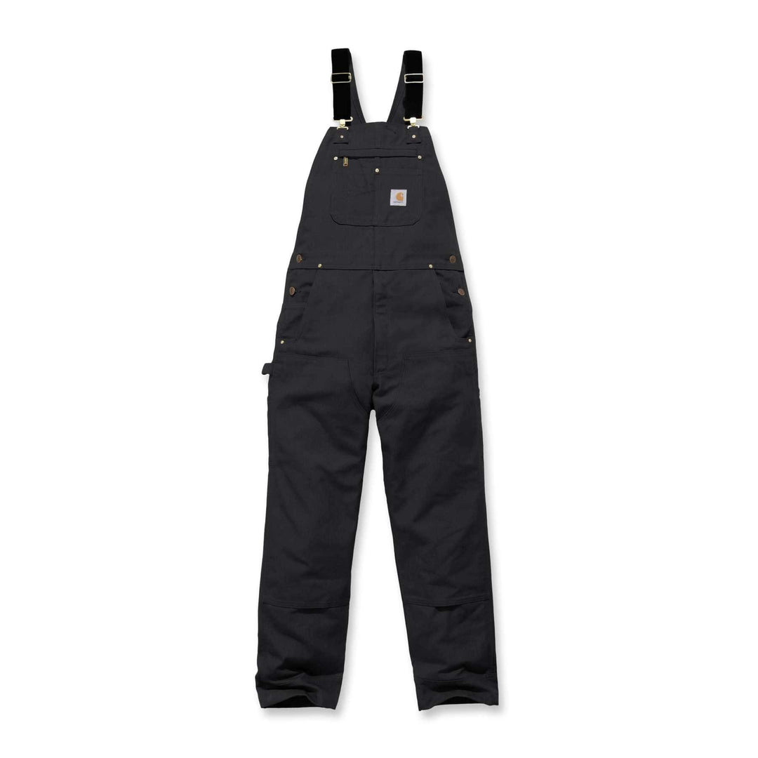 Carhartt Relaxed Heavy Duty Duck Cotton Bib Overalls 102776 Black Front