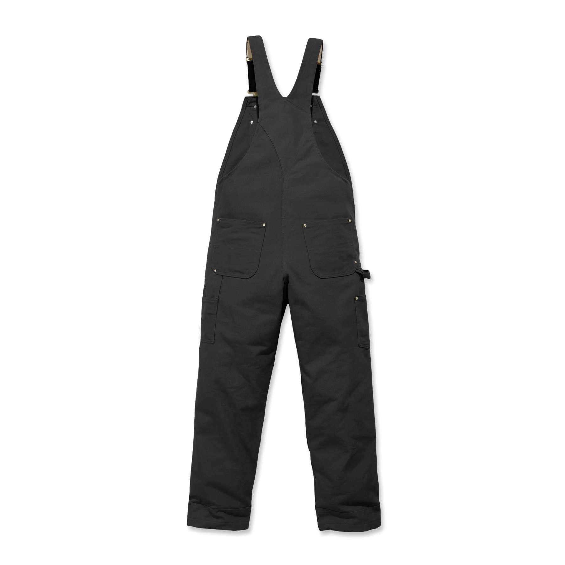 Carhartt Relaxed Heavy Duty Duck Cotton Bib Overalls 102776 Black Back