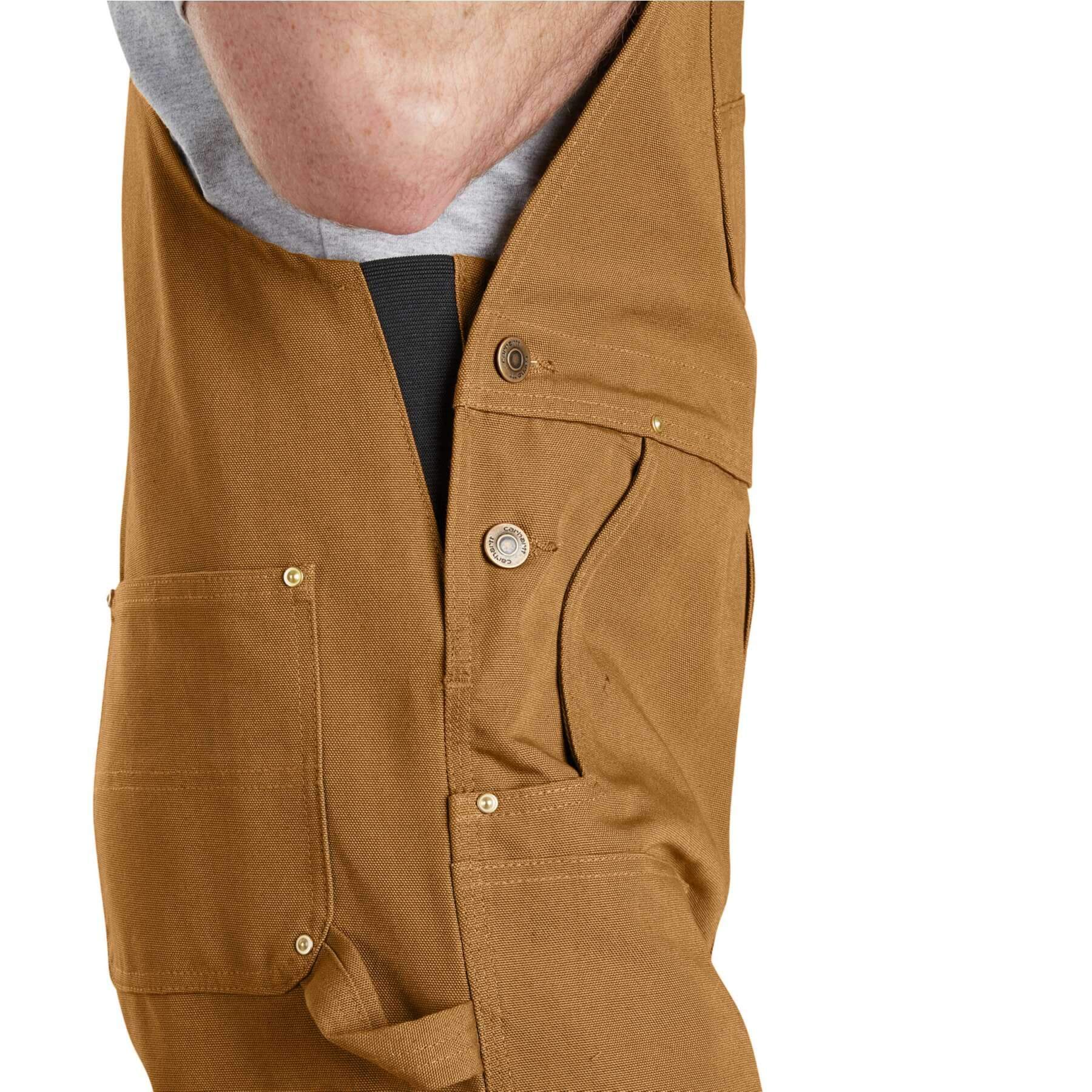 Carhartt Relaxed Heavy Duty Duck Cotton Bib Overalls 102776 Carhartt Brown Additional Image 3