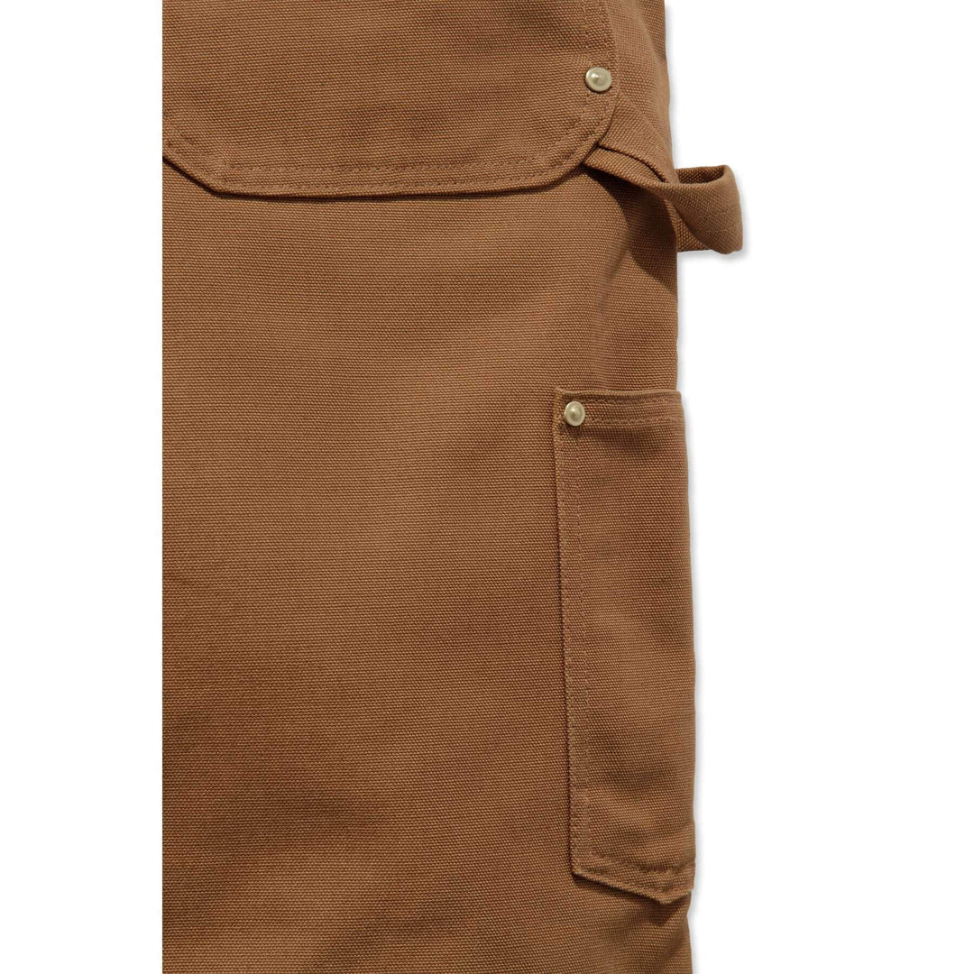 Carhartt Relaxed Heavy Duty Duck Cotton Bib Overalls 102776 Carhartt Brown Detail 4
