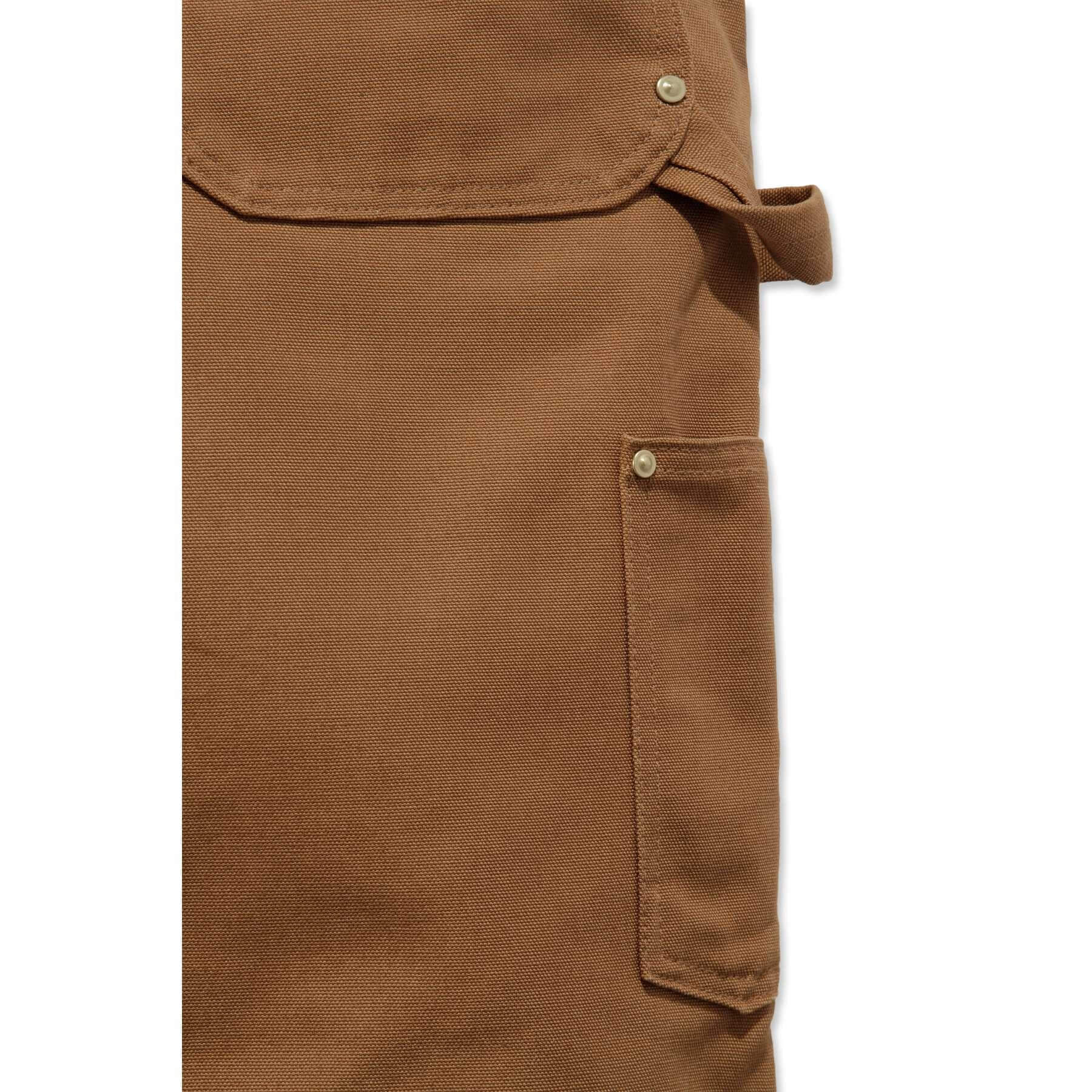 Carhartt Relaxed Heavy Duty Duck Cotton Bib Overalls 102776 Carhartt Brown Detail 4