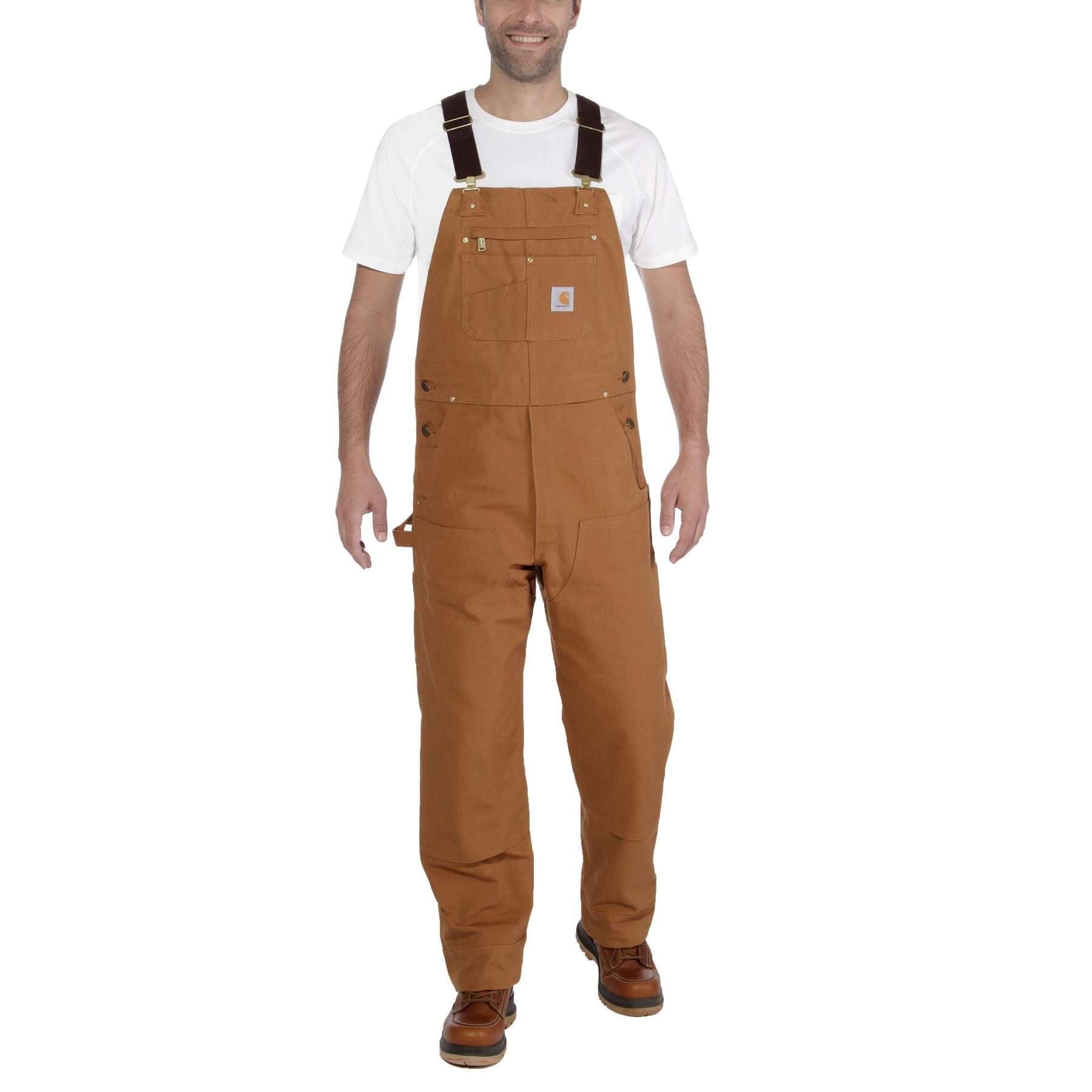 Carhartt Relaxed Heavy Duty Duck Cotton Bib Overalls 102776 Carhartt Brown Model 1