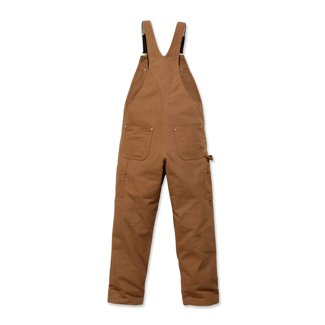 Carhartt Relaxed Heavy Duty Duck Cotton Bib Overalls 102776 Carhartt Brown Back