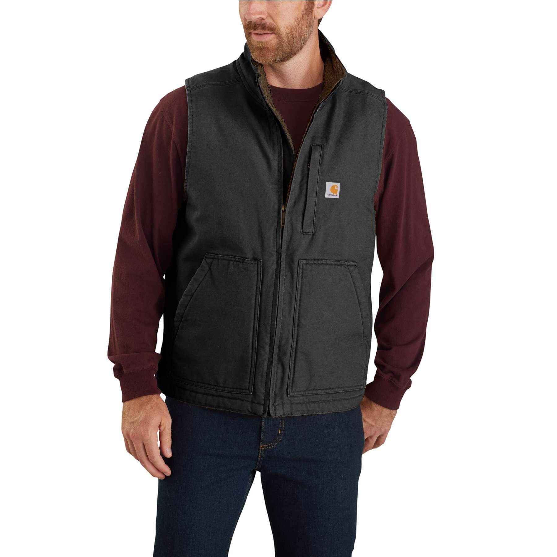新品　BRIEFING WS EARTH HIGHNECK RF Carhartt Washed Duck Loose Fit Sherpa-Lined Mock Neck Gilet Vest