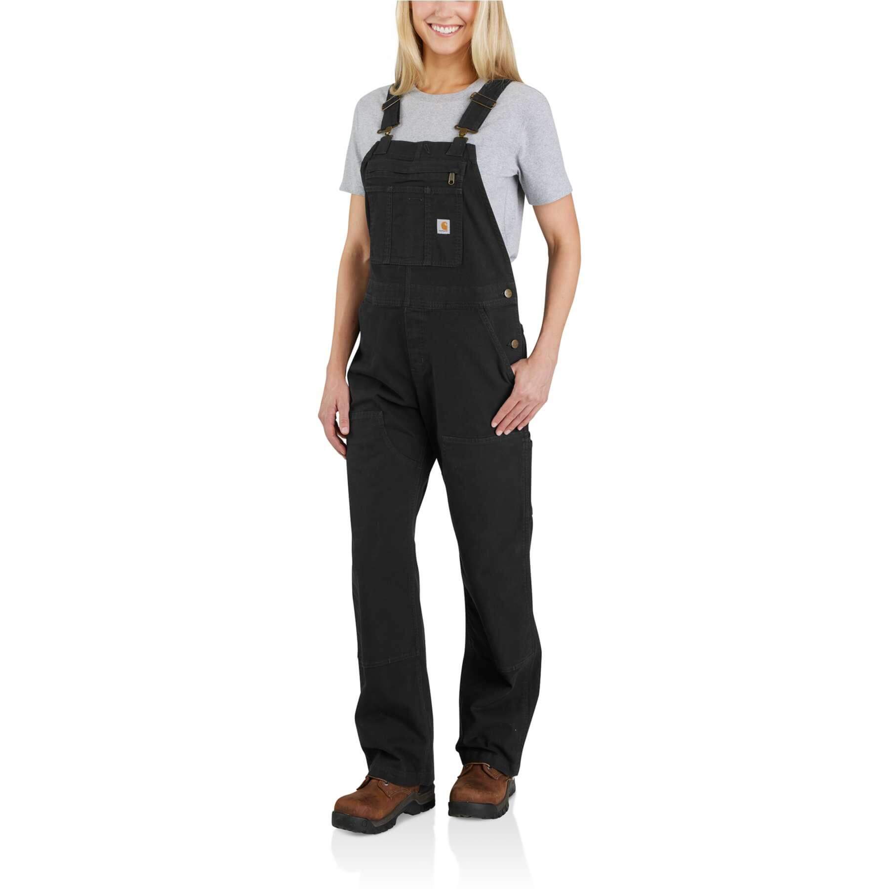 Carhartt Womens Rugged Flex Loose Fit Canvas Crawford Bib Overalls